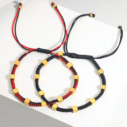 Pulseira com Efeito de Corda Ajustável em Aço Inox