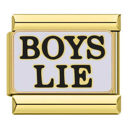 Charms Pulseira Italiana em Aço Inoxidável Boys Lie