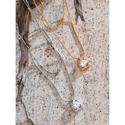 Colar Pendente de Zircónia