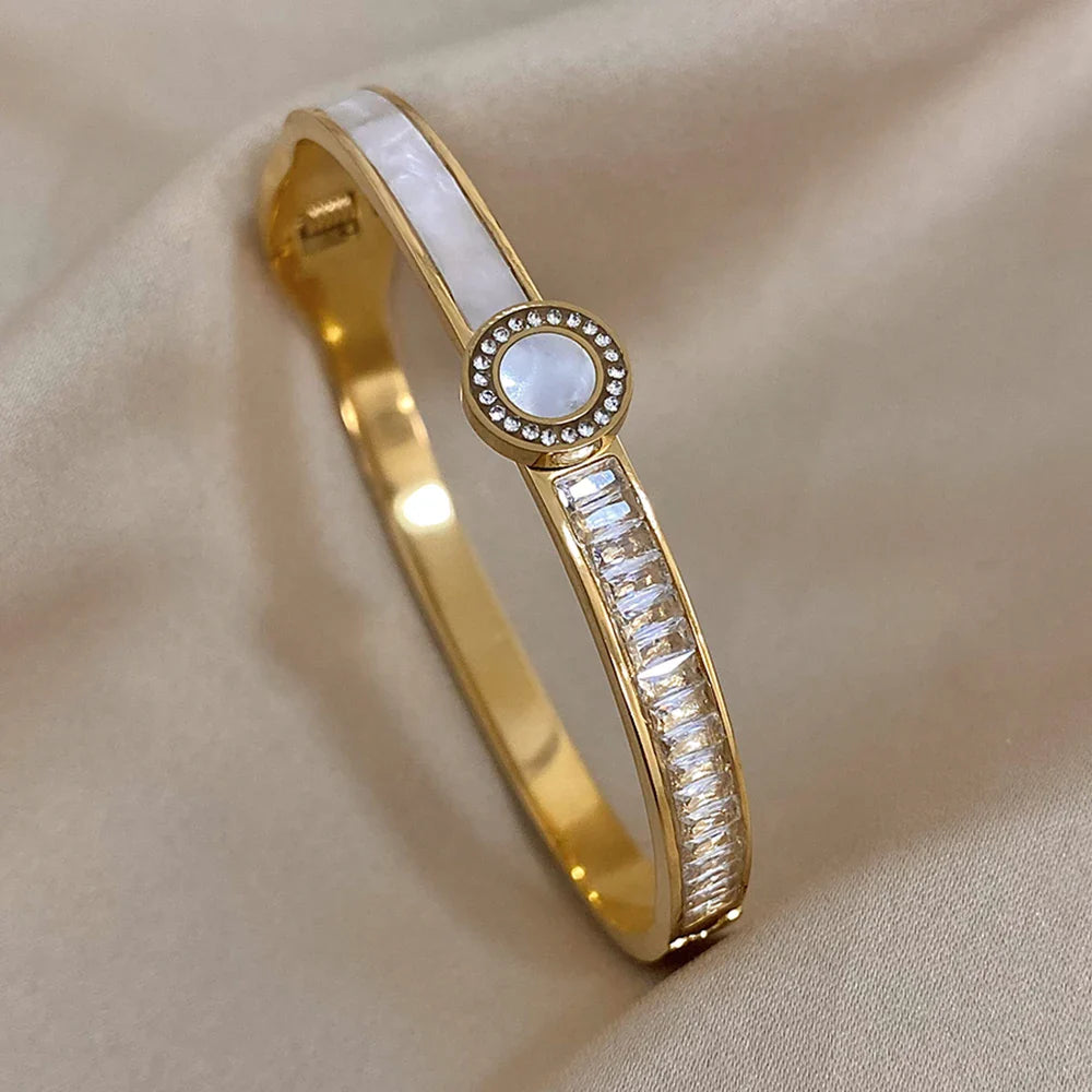 Pulseira Glamorosa em Aço Inoxidável