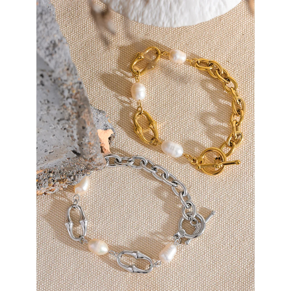 Pulseira de Corrente Elos - Aço inoxidável