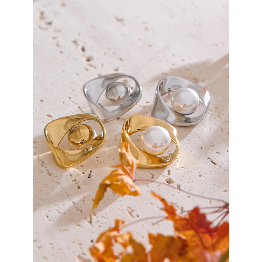 Brincos de Pérola Irregulares