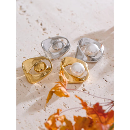 Brincos de Pérola Irregulares