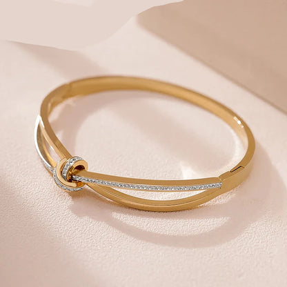 Pulseira Glamorosa em Aço Inoxidável