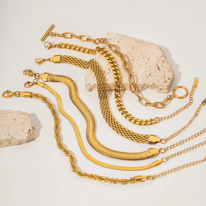Pulseiras de Corrente em Aço Inox