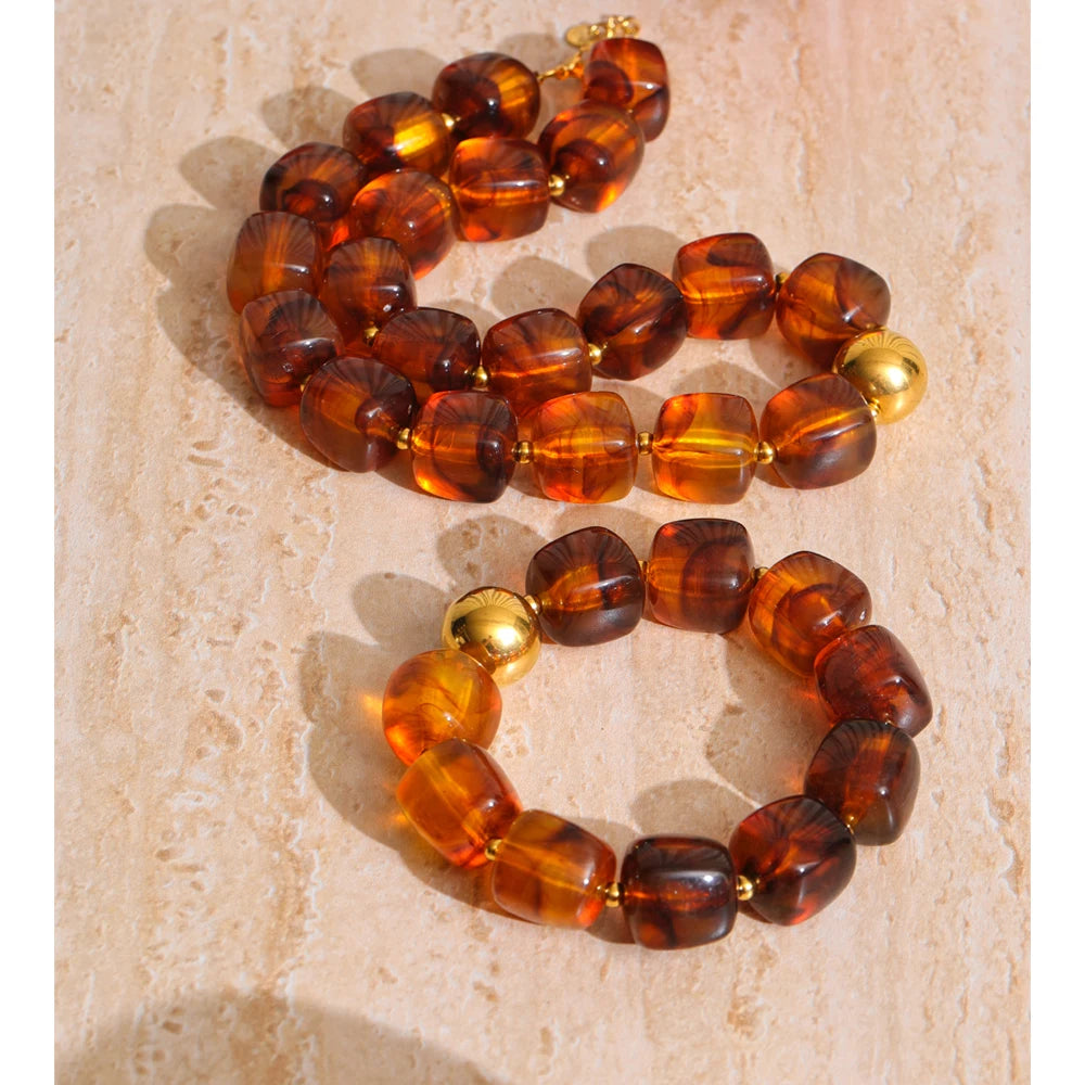 Colar e Pulseira de Missangas