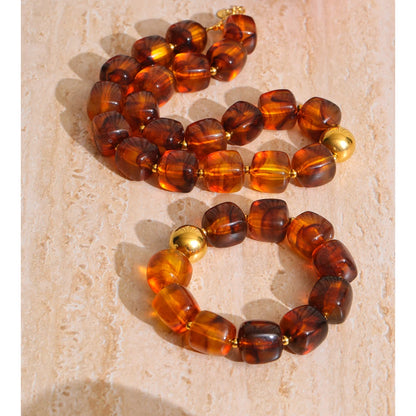 Colar e Pulseira de Missangas