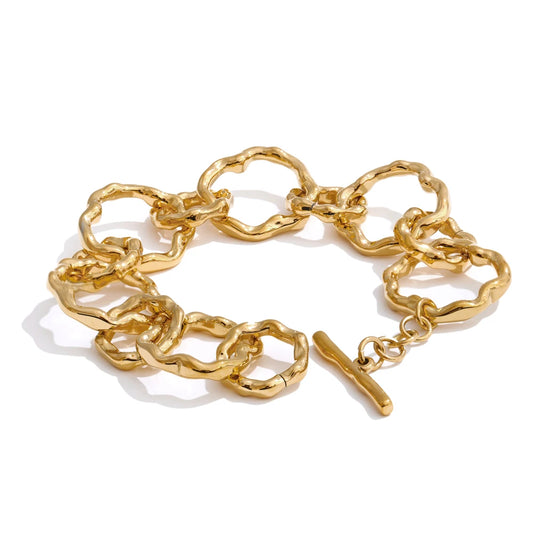 Pulseira de Corrente Elos - Aço inoxidável