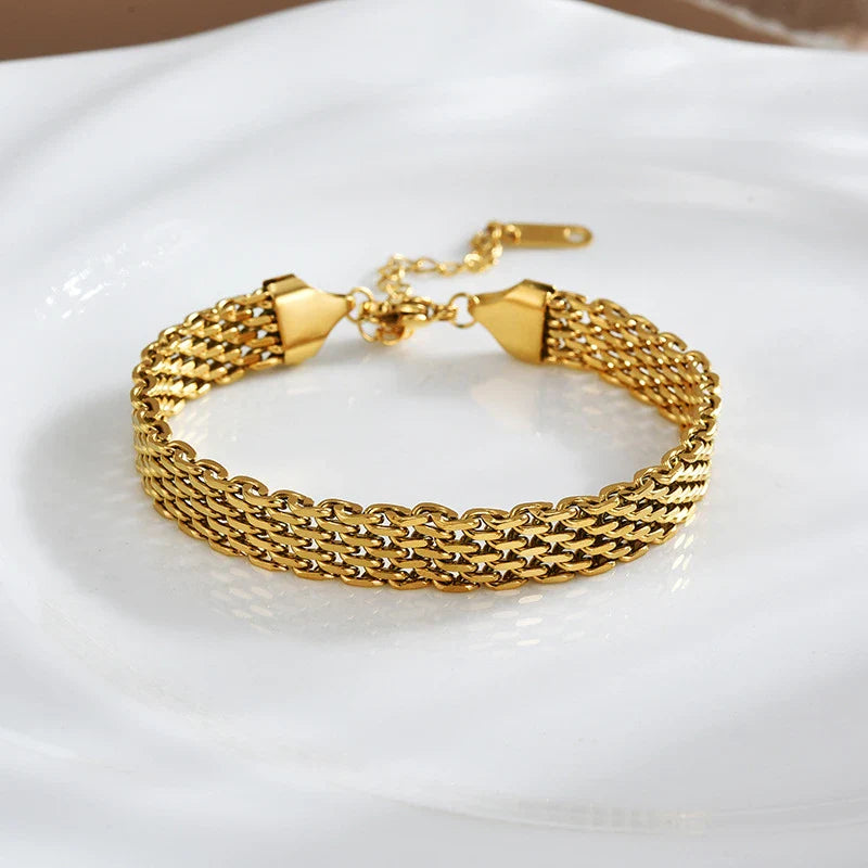 Pulseira de Malha de Aço