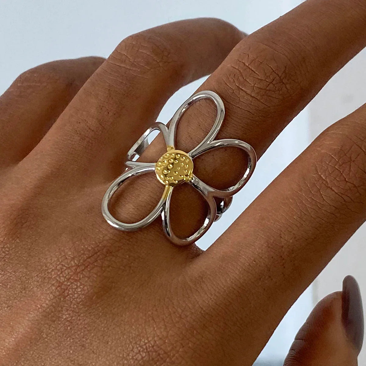 Anel Flor Retro