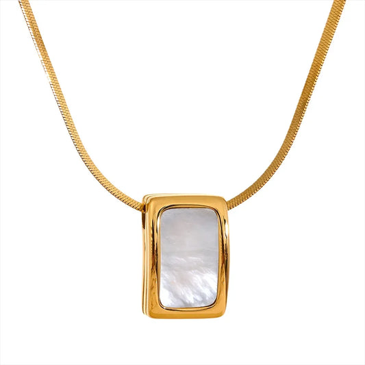 Colar de Pendente Square - Aço inoxidável