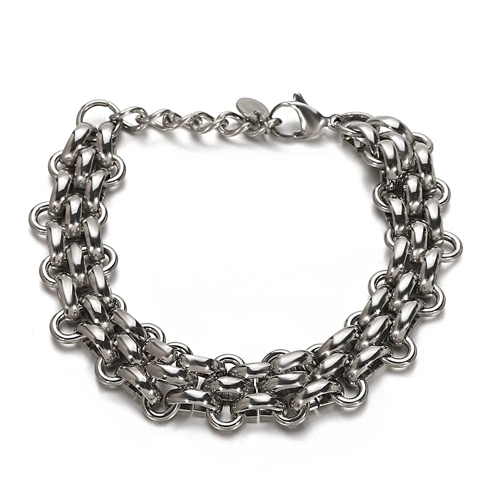 Pulseira em Aço Inoxidável Prateado