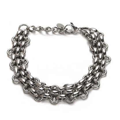 Pulseira em Aço Inoxidável Prateado