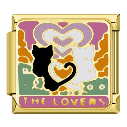 Charm Olho Turco Pulseira Estilo Italiano em Aço Inoxidável The Lovers