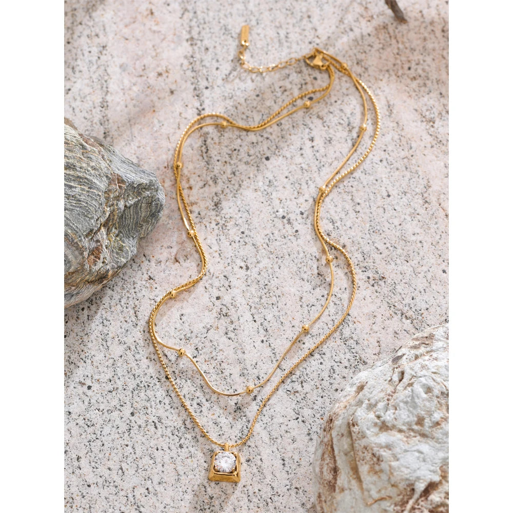 Colar Pendente de Zircónia