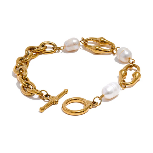 Pulseira de Corrente Elos - Aço inoxidável