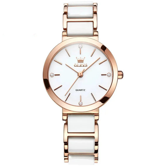 Relógio Feminino Elegante OLEVS Branco