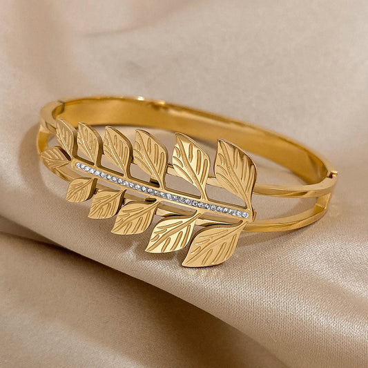 Pulseira Rígida Floral