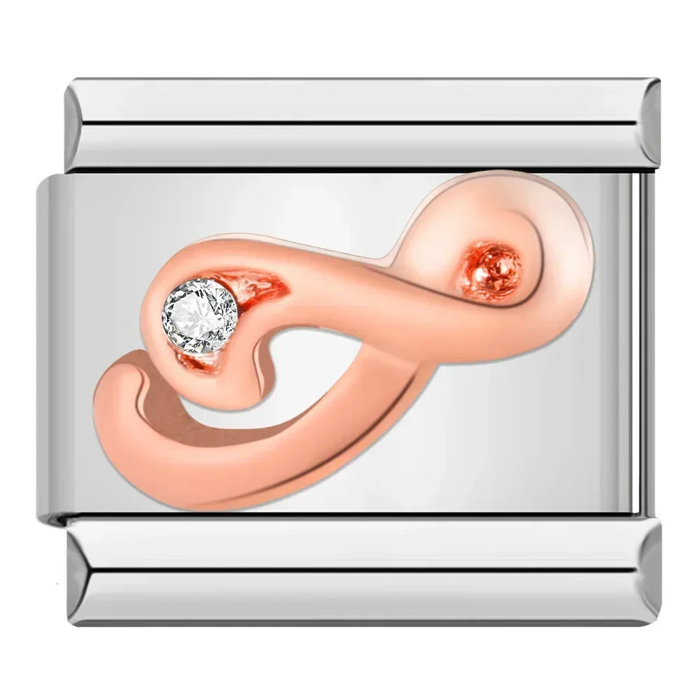 Charms Letras Pulseira Italiana I