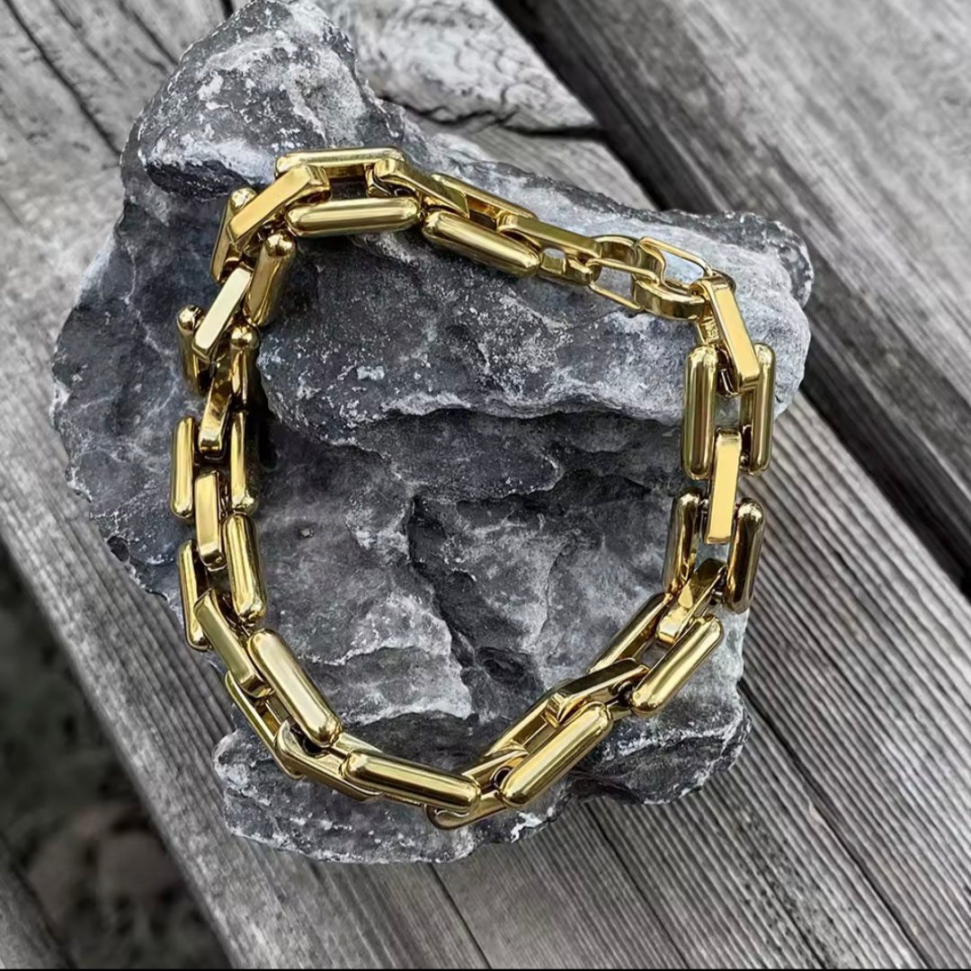Pulseira de Corrente em Aço Inox