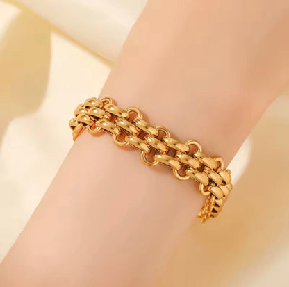 Pulseira Maxi em Aço Inoxidável