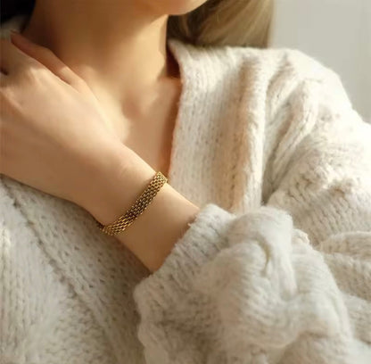 Pulseira de Malha de Aço