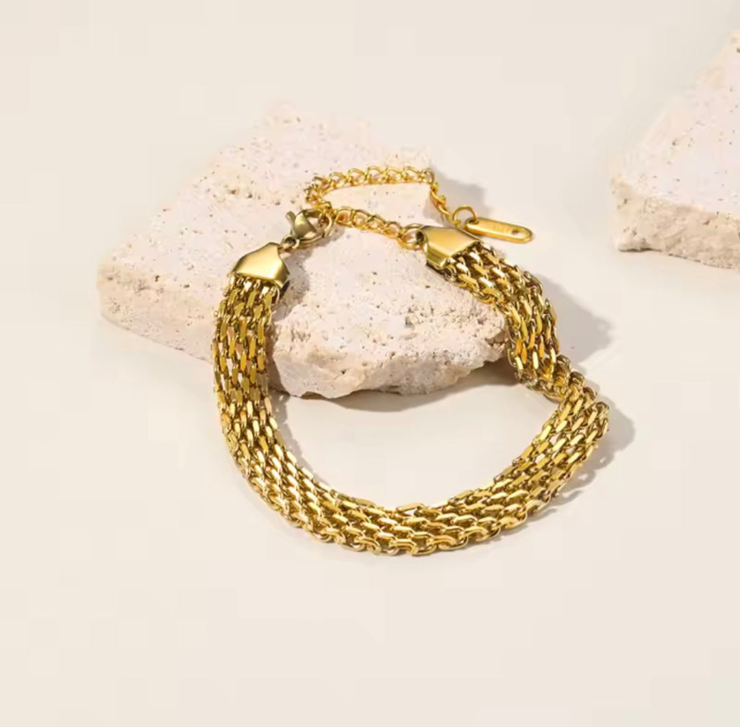 Pulseira de Malha de Aço