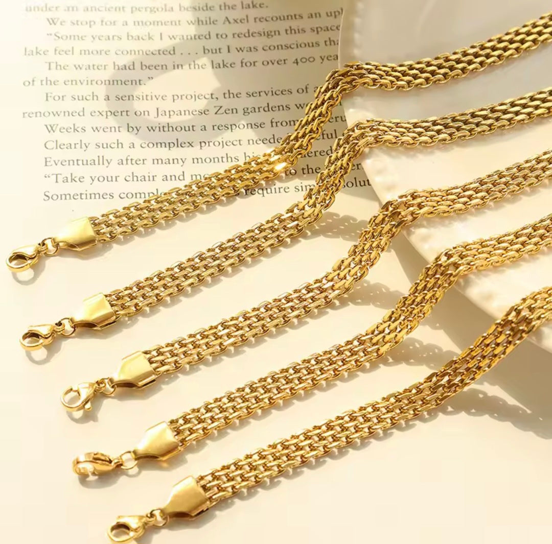 Pulseira de Malha de Aço