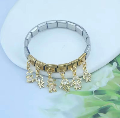 Pendente Pulseira Italiana em Aço Inoxidável