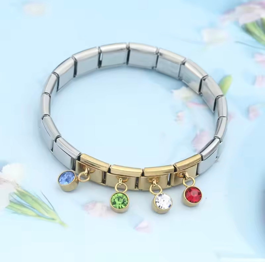 Pendentes Pulseira Italiana em Aço Inoxidável