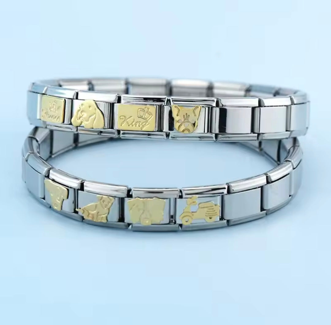 Charms Para Pulseira Italiana em Aço Inoxidável
