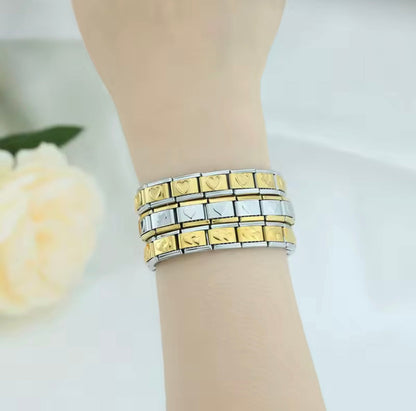 Pulseiras em Aço Inoxidável de Estilo Italiano