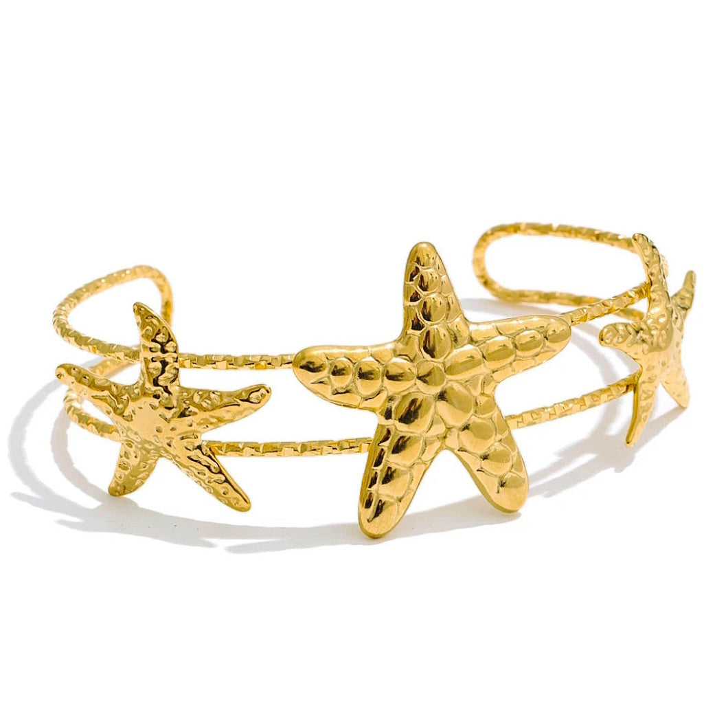Pulseiras Clássicas em Aço Inoxidável Estrela do Mar