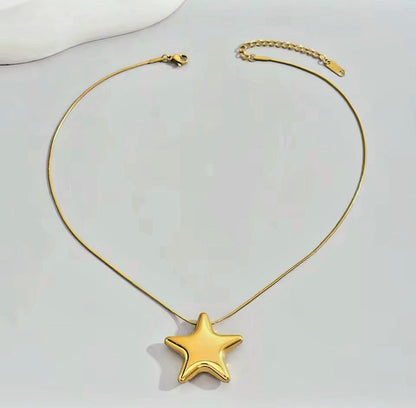 Colar Pendente Estrelas em Aço Inoxidável