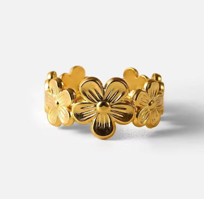 Anel Ajustável Floral