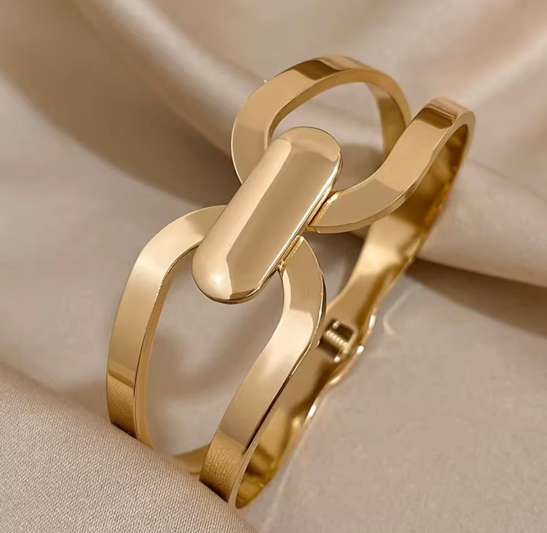 Pulseira Rígida em Aço Inoxidável