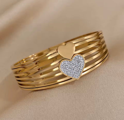 Pulseira Rígida Motivo Coração