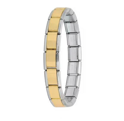 Pulseiras Italianas Originais em Aço Inoxidável Mesclado