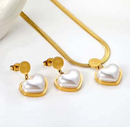 Conjunto Colar e Brincos em Aço Inox