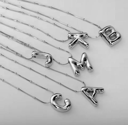 Colar Letras Inicial - Aço inoxidável
