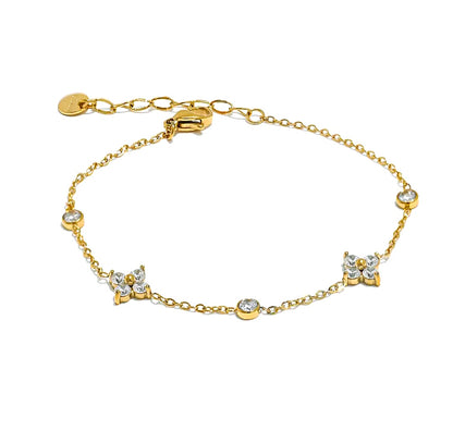 Pulseira Flor de Zircónia