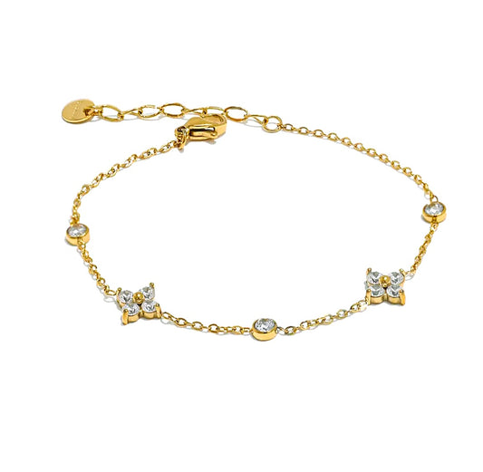 Pulseira Flor de Zircónia