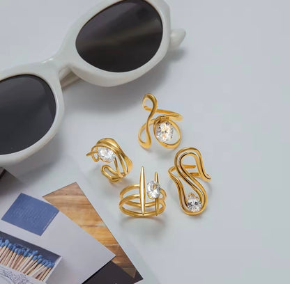 Anéis Ajustáveis de Aço Inox e Zircónia