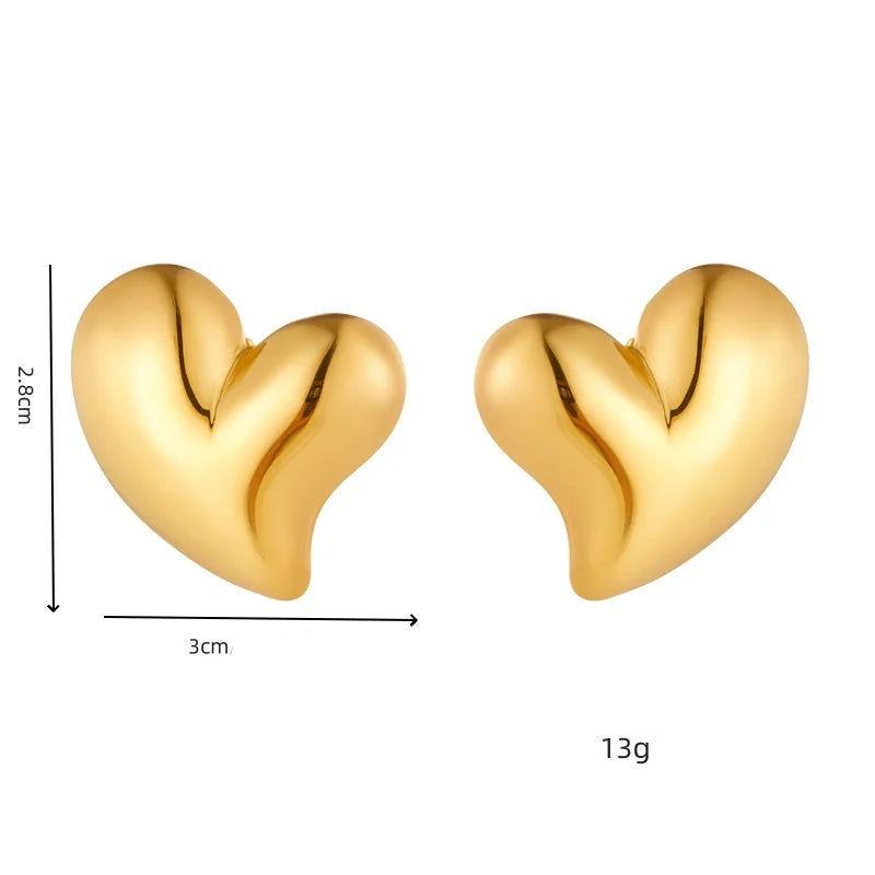 Brincos em Forma de Coração