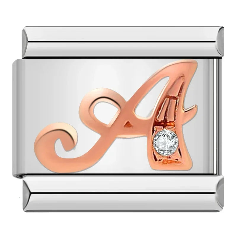 Charms Letras Pulseira Italiana A