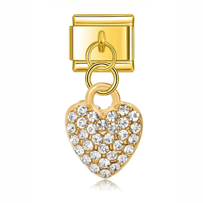 Charms Links Pendentes Corações