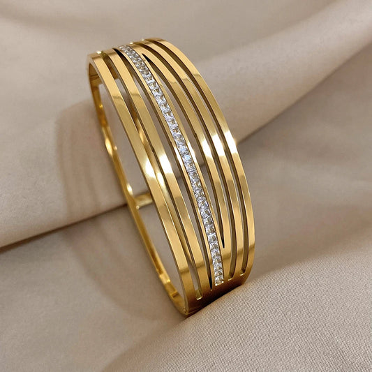 Pulseira Rígida em Alta Tendência Dourado