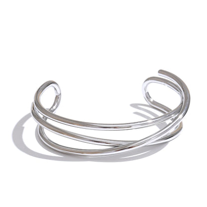 Bangle Cruzada - Aço inoxidável