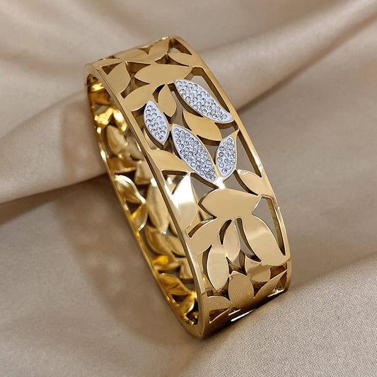 Pulseira Vintage em Aço Inox Dourado