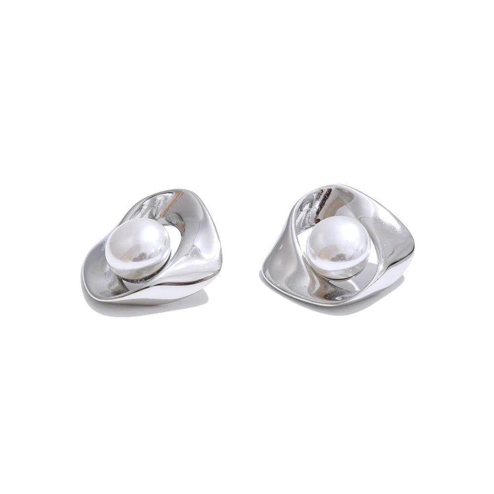 Brincos de Pérola Irregulares